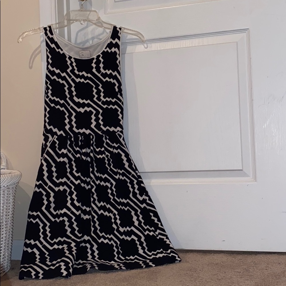 COPY - Black and white dress made in the UK